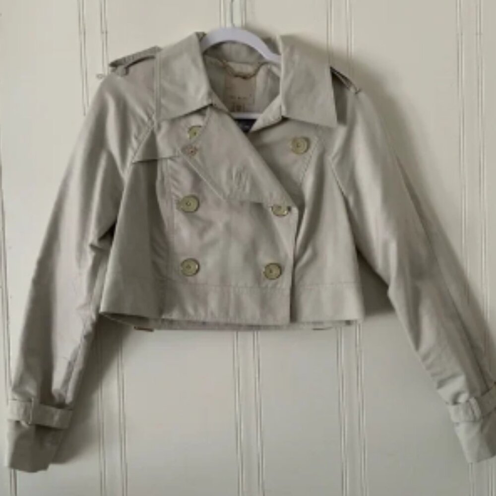 Ted Baker Cream Trench Coat Minimalist Transitional Style
